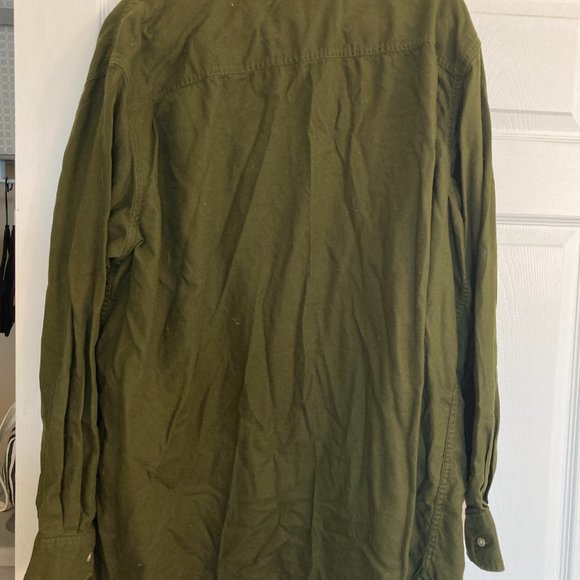 The Foundry Supply Co Button Down 2XLT Mens Big and Tall Military Green - Picture 3 of 3